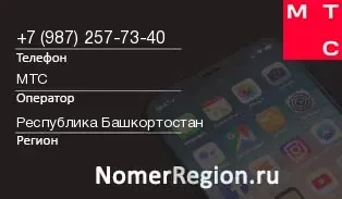 Кто звонил с 9872577340 - регион и оператор
